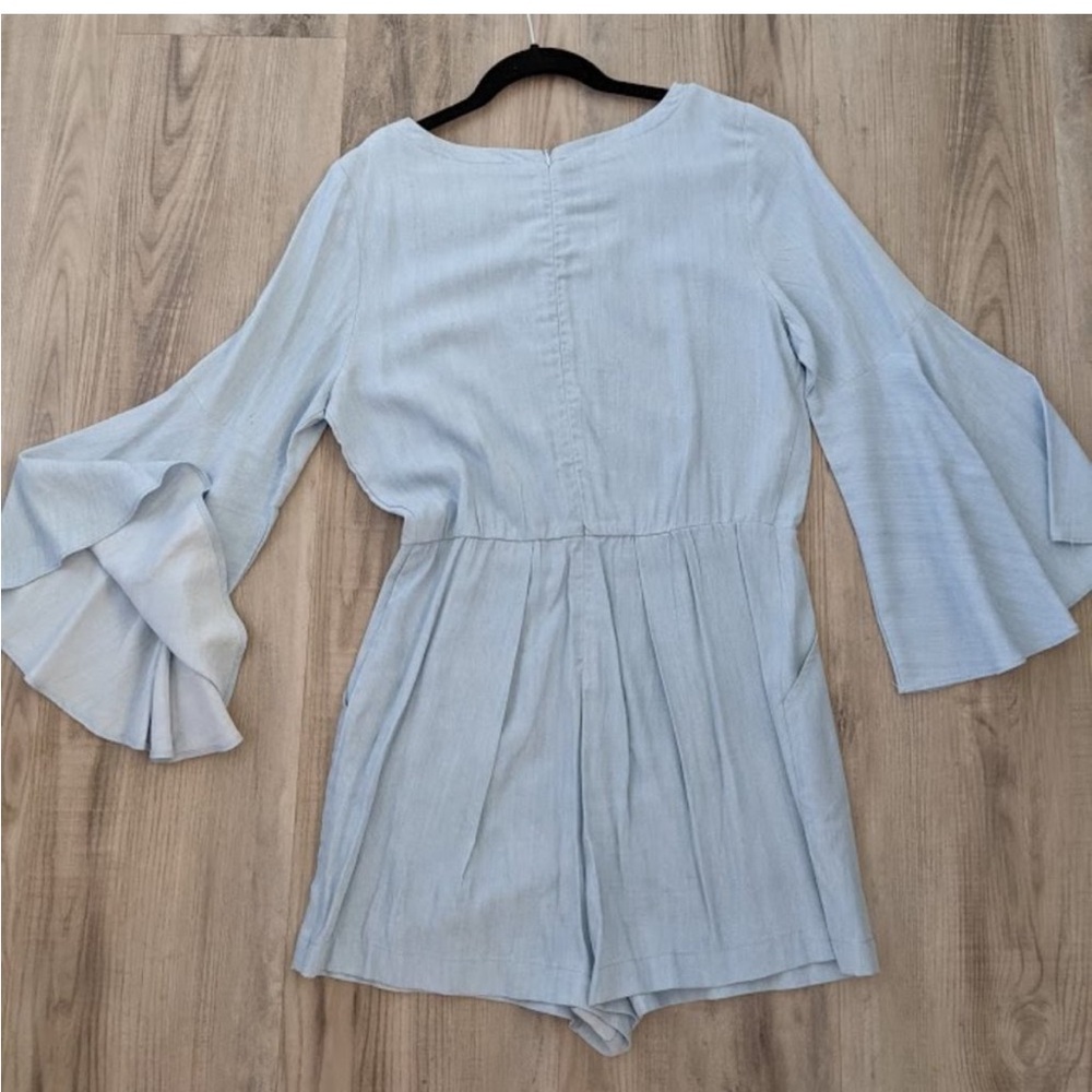 Baby Blue Stylish Romper, Size Small NWT